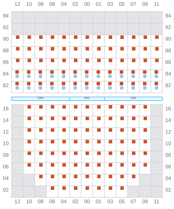 Bay 023 view and slots of LADY JANE