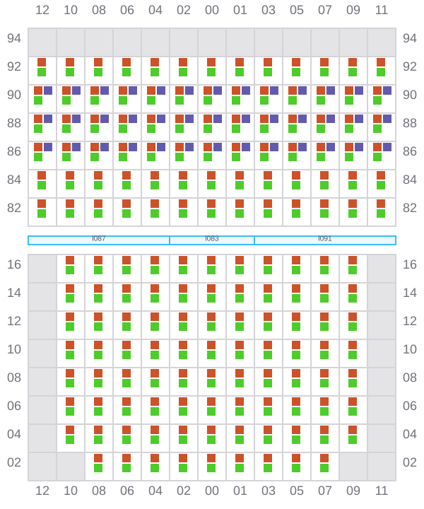 Bay 029 view and slots of LADY JANE