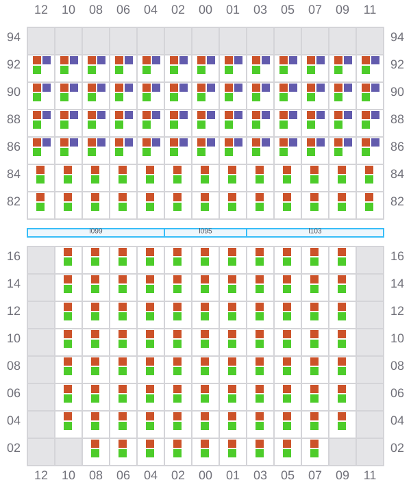 Bay 033 view and slots of LADY JANE
