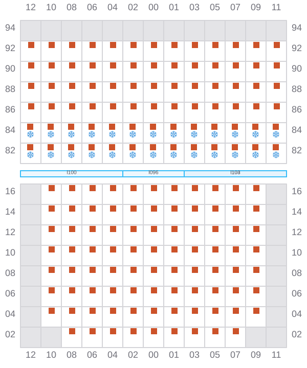 Bay 035 view and slots of LADY JANE