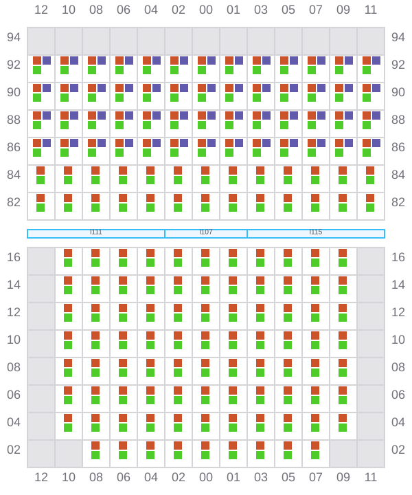 Bay 037 view and slots of LADY JANE