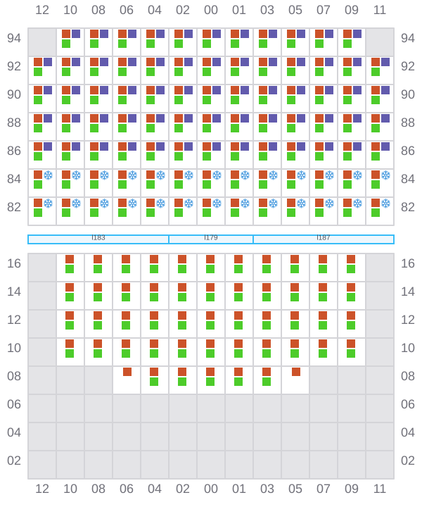Bay 061 view and slots of LADY JANE
