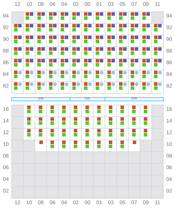 Bay 065 view and slots of LADY JANE