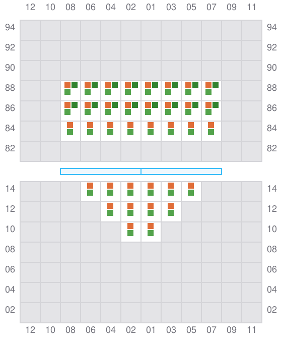 Bay 001 view and slots of TEX