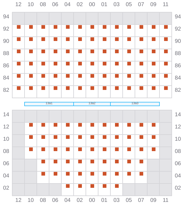 Bay 013 view and slots of GISELE A
