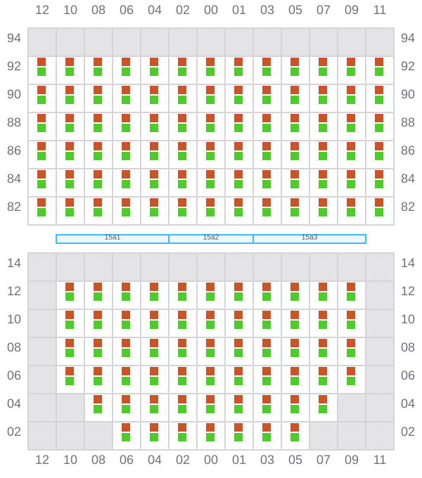 Bay 015 view and slots of GISELE A