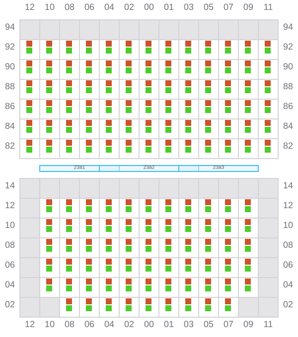Bay 023 view and slots of GISELE A