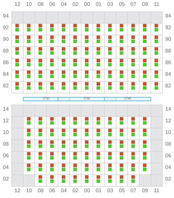 Bay 027 view and slots of GISELE A