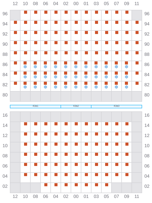 Bay 043 view and slots of DYROS