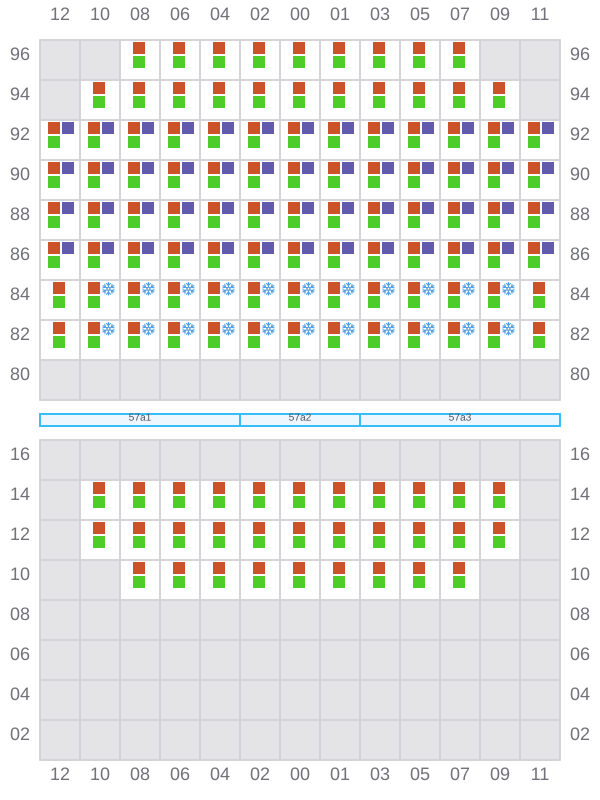 Bay 057 view and slots of DYROS