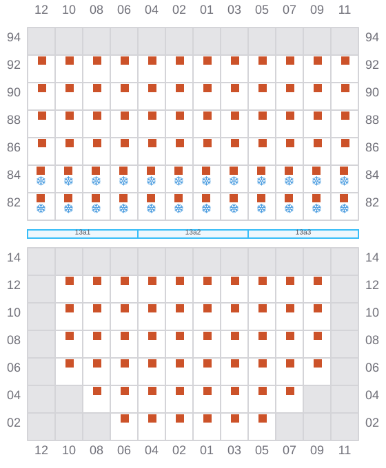 Bay 015 view and slots of CMA CGM IGUACU