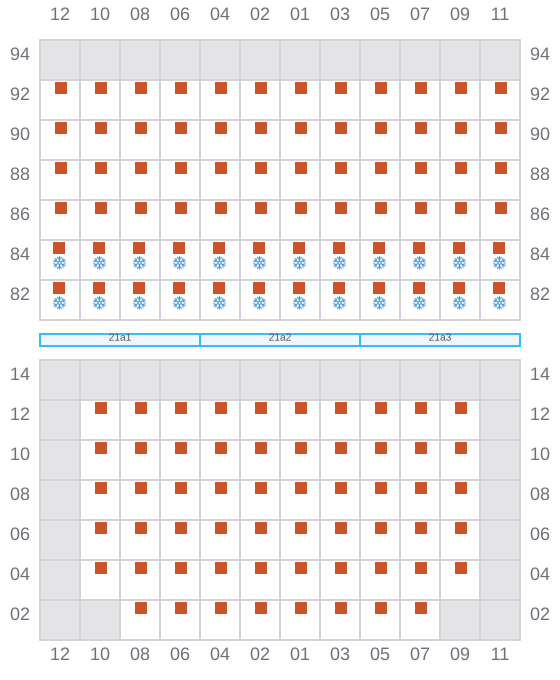 Bay 023 view and slots of CMA CGM IGUACU