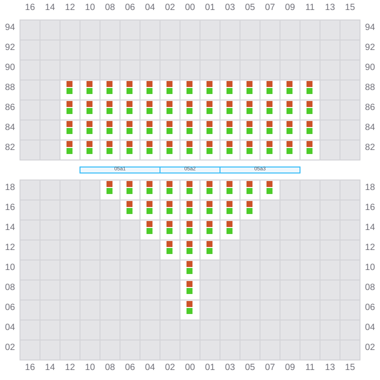 Bay 007 view and slots of EVER EXCEL