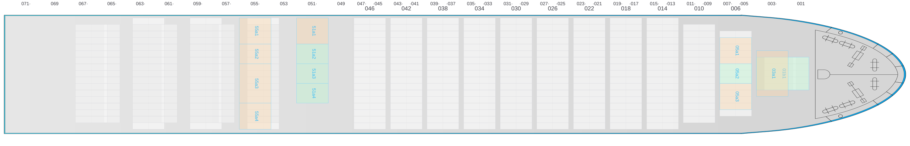 Deck view of EVER EXCEL