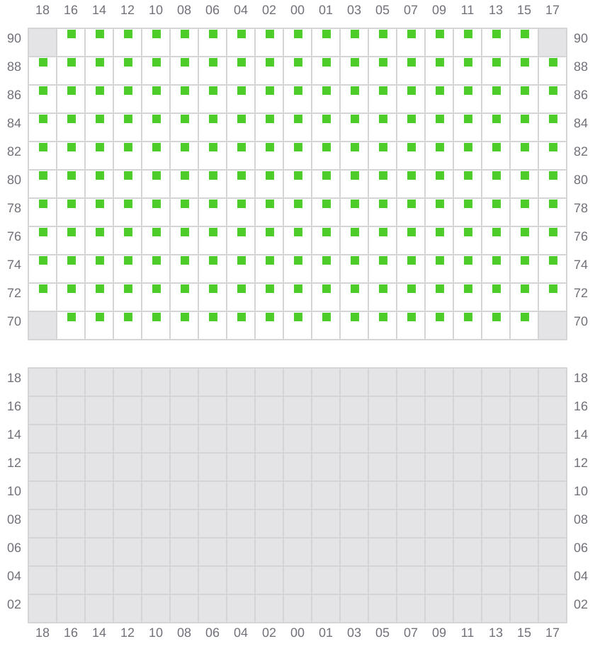 Bay 055 view and slots of CMA CGM ARKANSAS