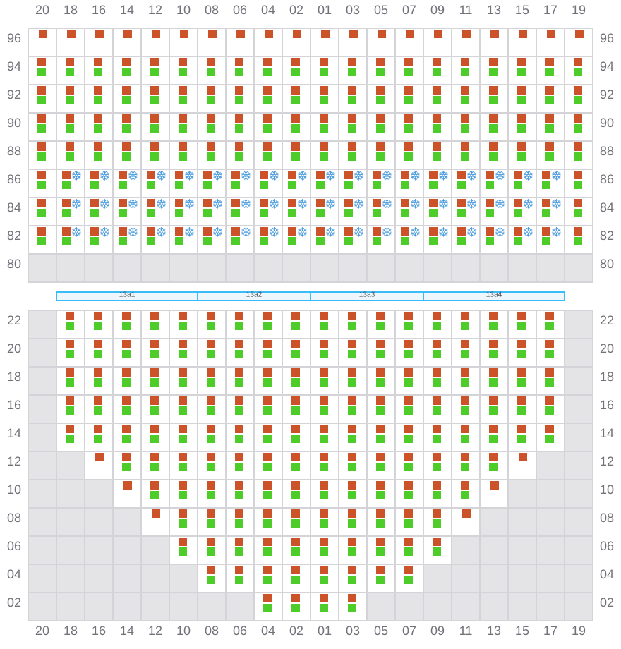 Bay 015 view and slots of COSCO ENGLAND