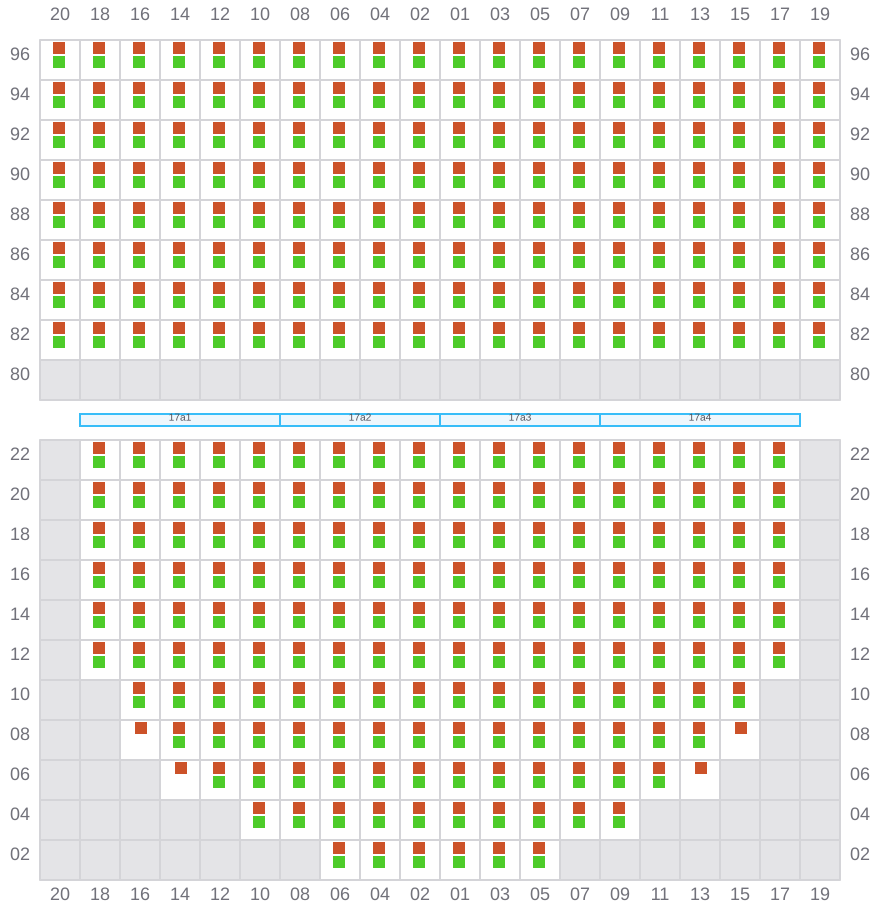Bay 019 view and slots of COSCO ENGLAND