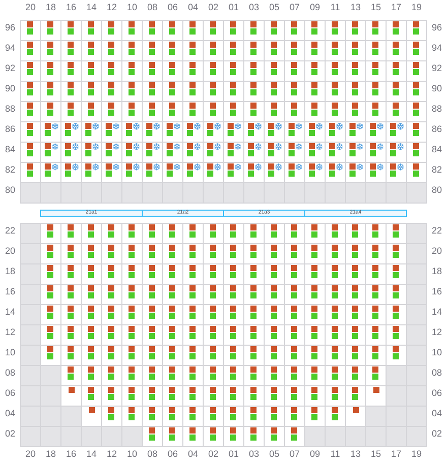Bay 023 view and slots of COSCO ENGLAND