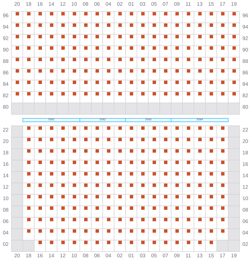 Bay 033 view and slots of COSCO ENGLAND