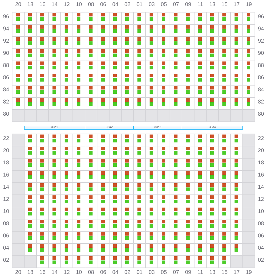 Bay 035 view and slots of COSCO ENGLAND
