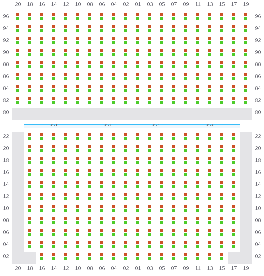 Bay 043 view and slots of COSCO ENGLAND