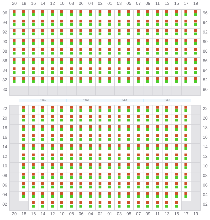 Bay 051 view and slots of COSCO ENGLAND
