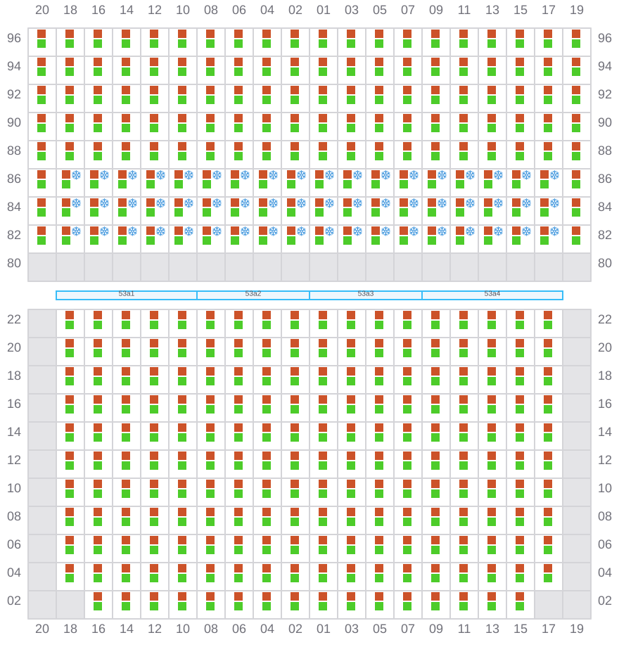 Bay 055 view and slots of COSCO ENGLAND