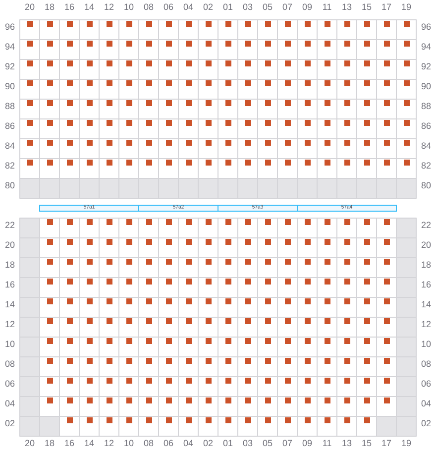 Bay 057 view and slots of COSCO ENGLAND