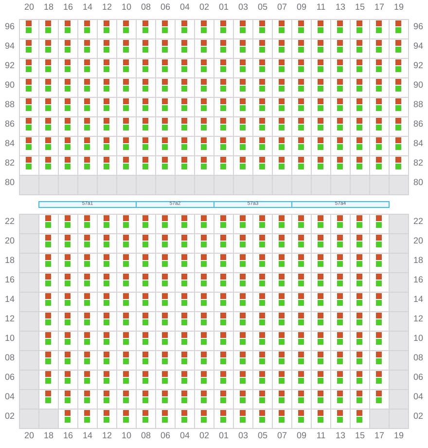 Bay 059 view and slots of COSCO ENGLAND