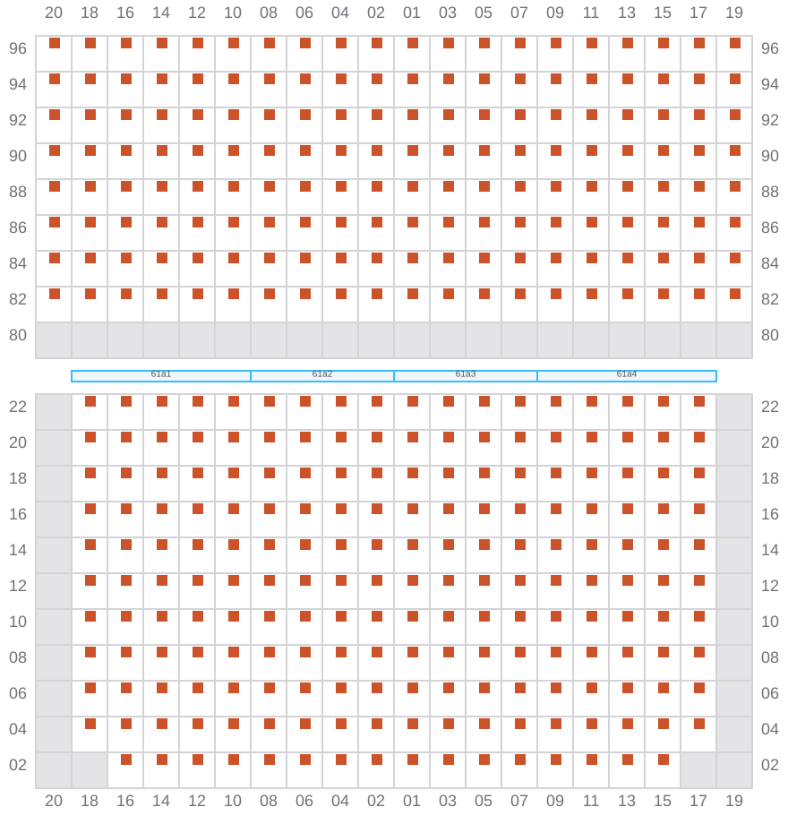Bay 061 view and slots of COSCO ENGLAND
