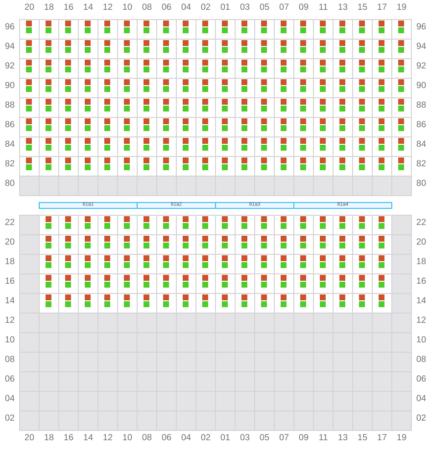 Bay 083 view and slots of COSCO ENGLAND