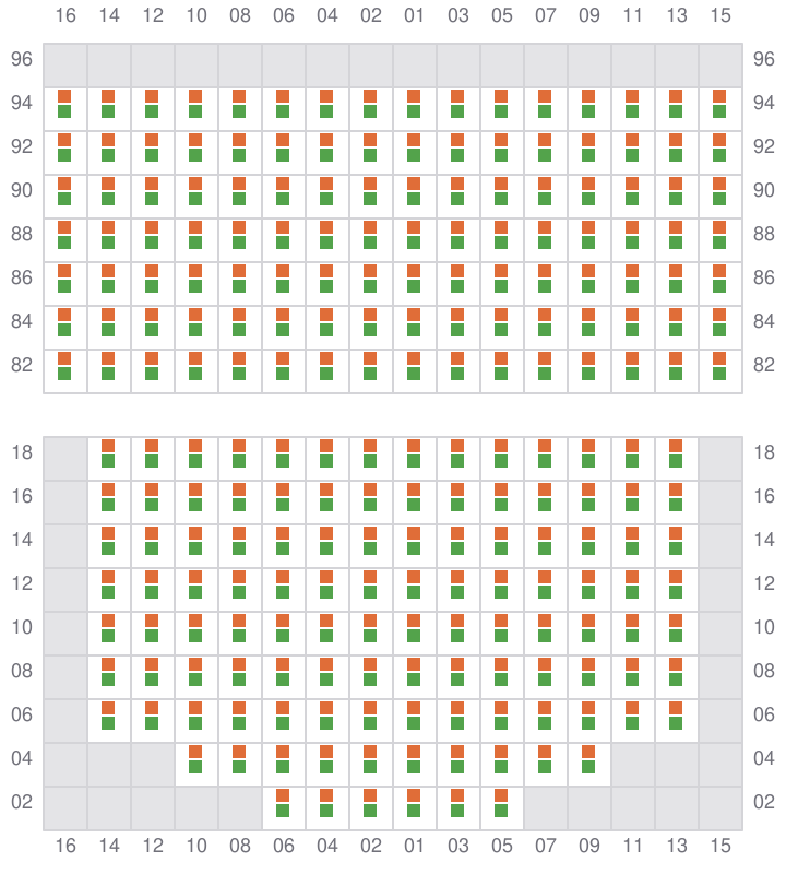 Bay 053 view and slots of YM MANDATE