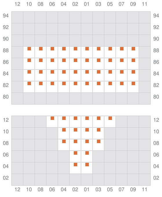 Bay 003 view and slots of SEATRADE ORANGE