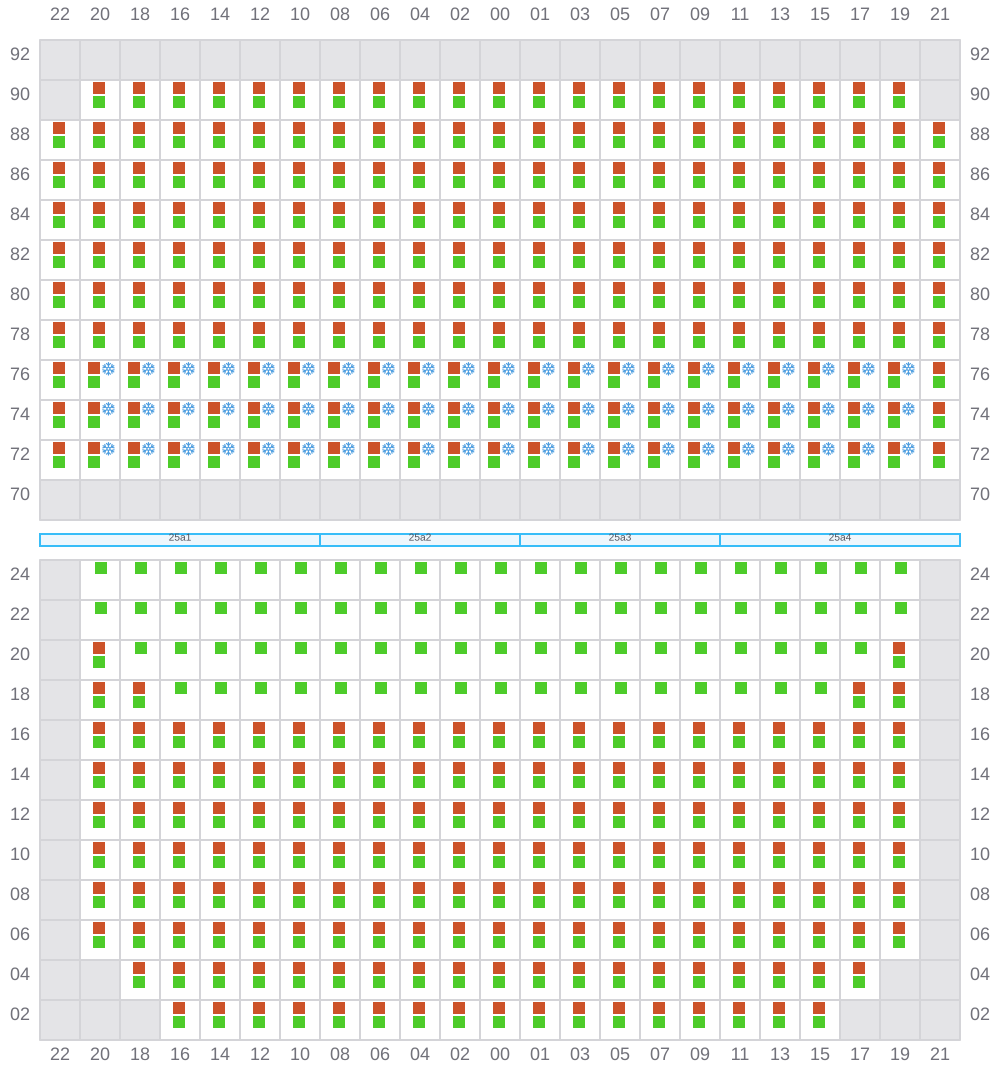 Bay 025 view and slots of EVER GENIUS