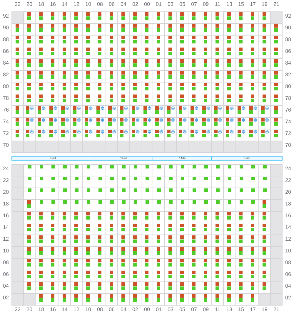 Bay 041 view and slots of EVER GENIUS