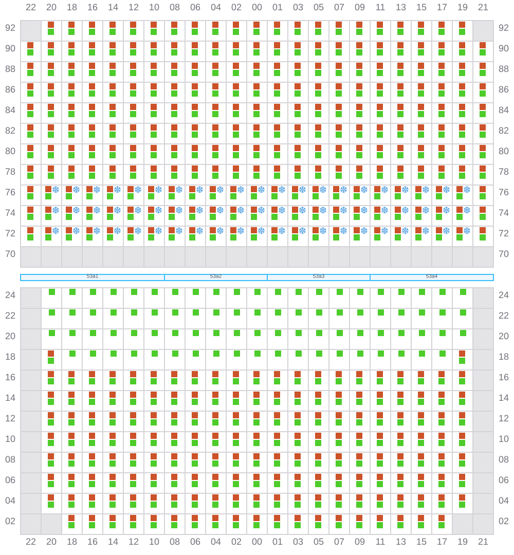 Bay 053 view and slots of EVER GENIUS