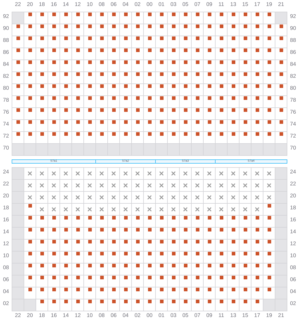 Bay 059 view and slots of EVER GENIUS