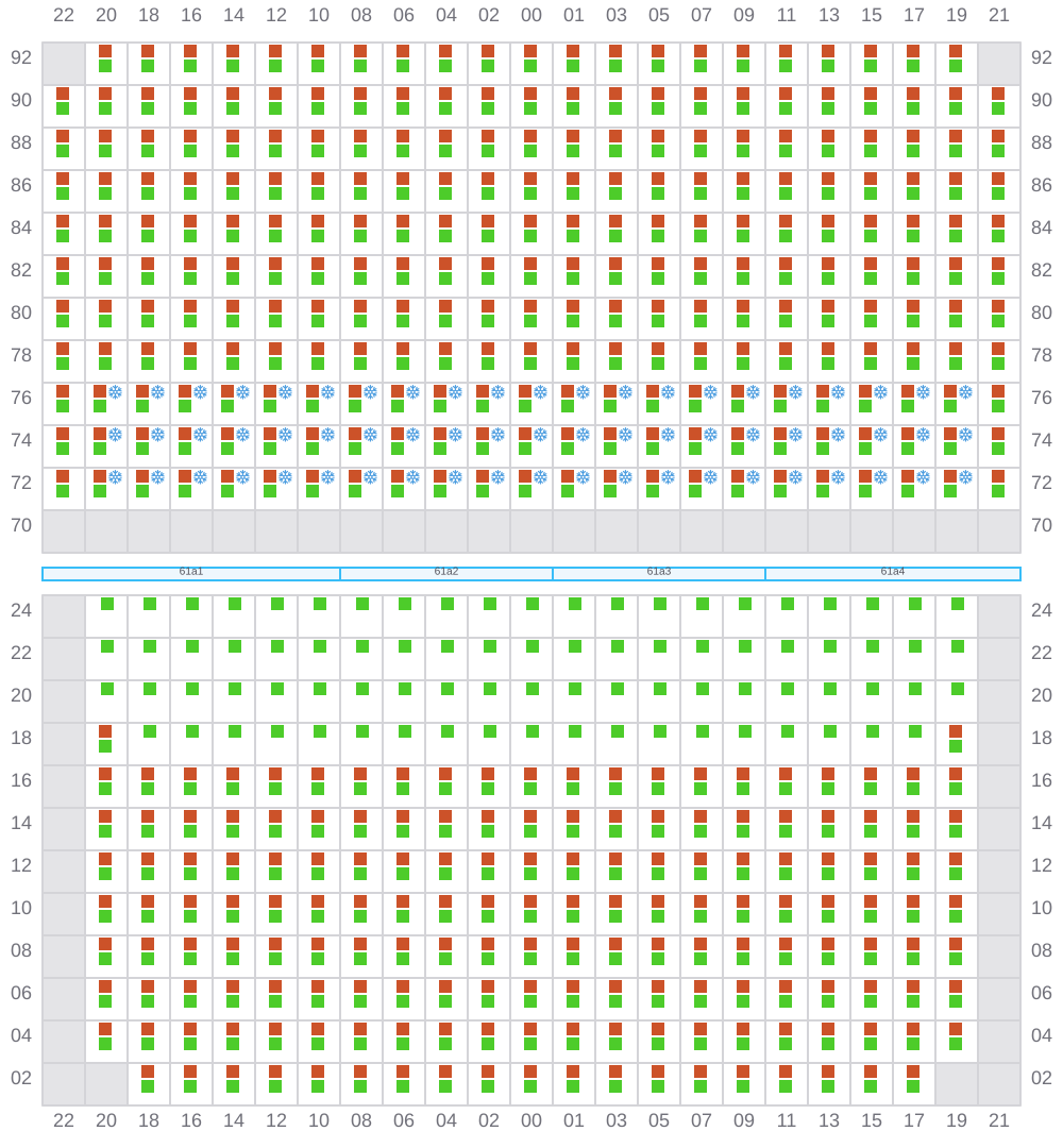 Bay 061 view and slots of EVER GENIUS