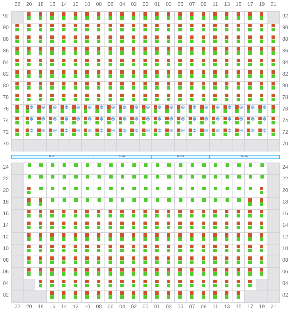 Bay 065 view and slots of EVER GENIUS