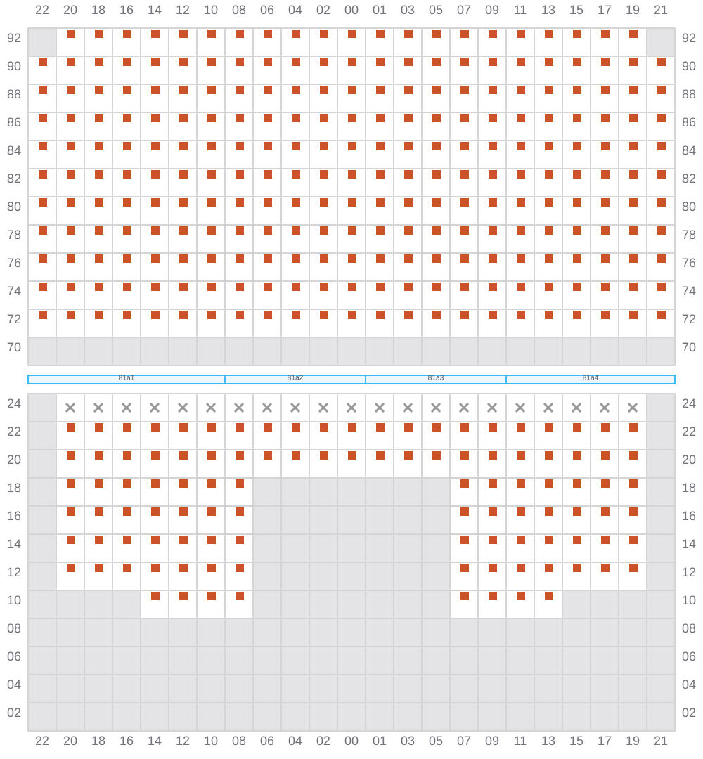 Bay 083 view and slots of EVER GENIUS