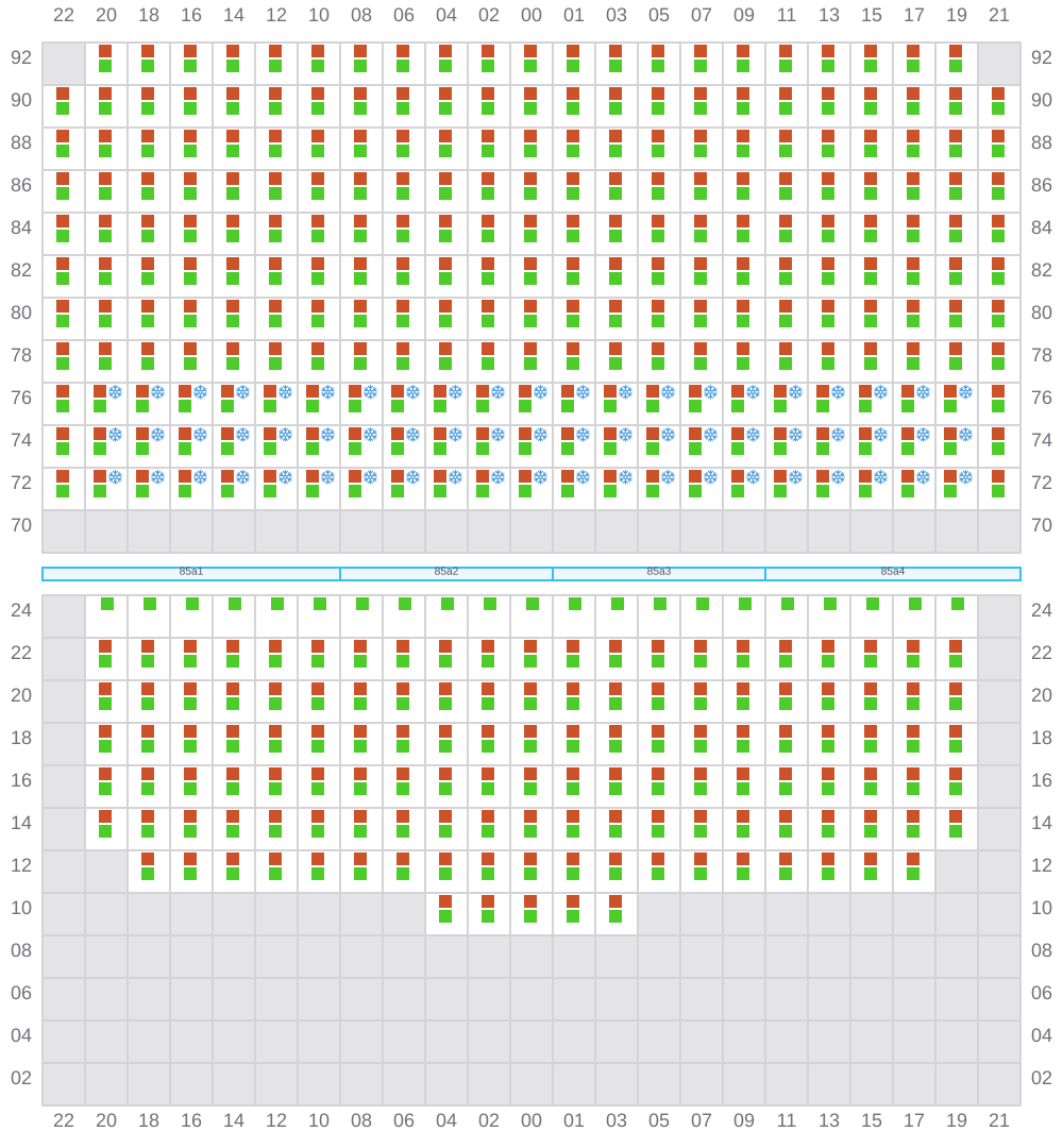 Bay 085 view and slots of EVER GENIUS