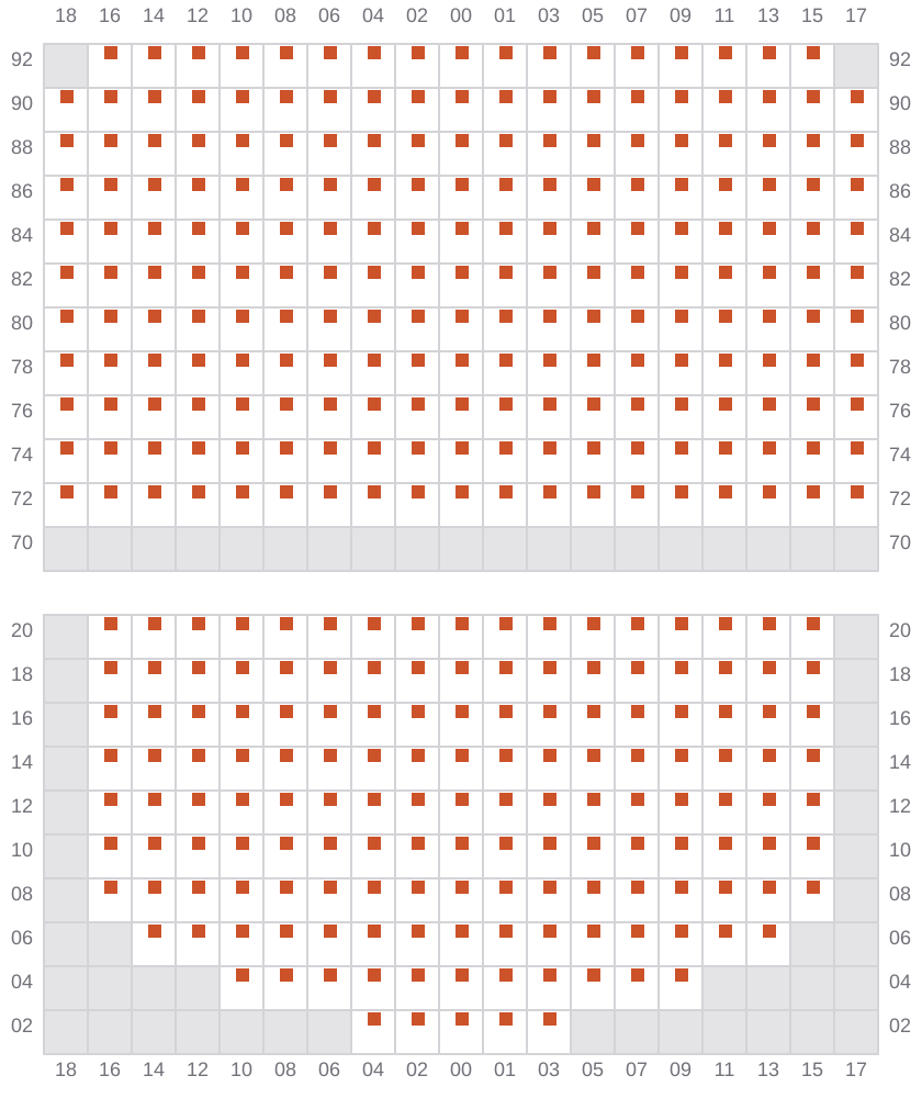 Bay 059 view and slots of EVER FAR