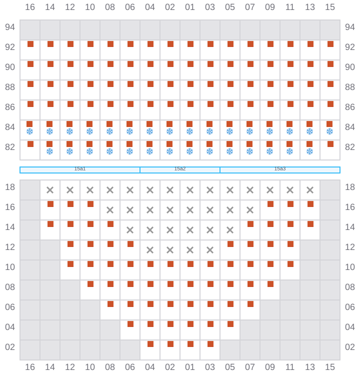 Bay 017 view and slots of APL OREGON