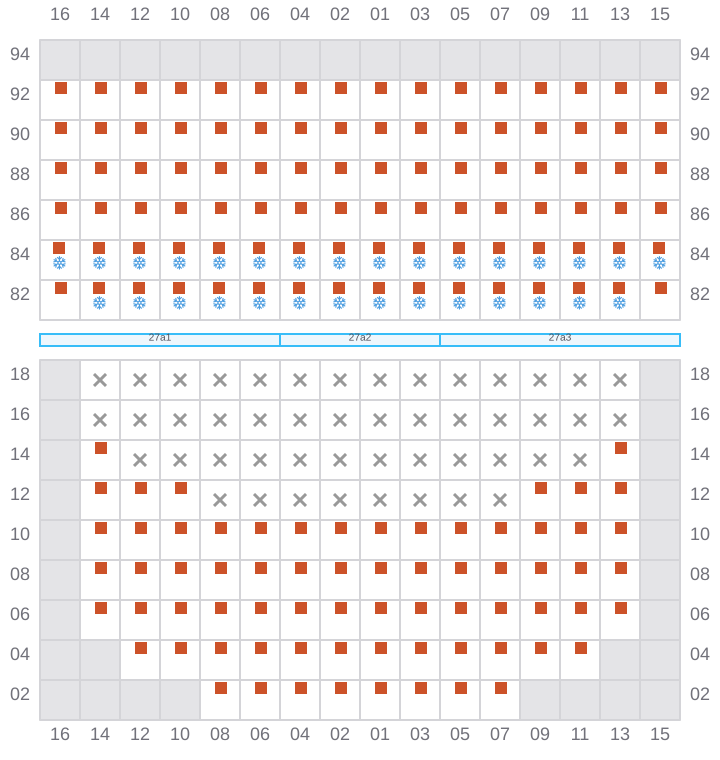 Bay 029 view and slots of APL OREGON