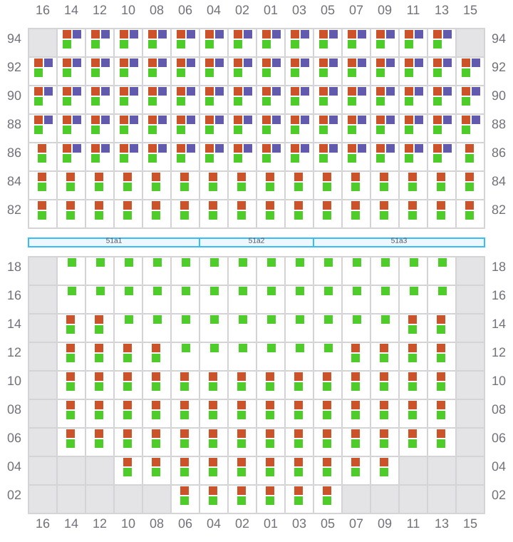 Bay 051 view and slots of APL OREGON