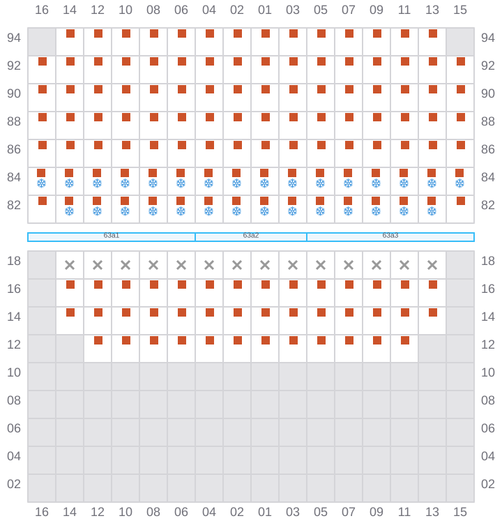 Bay 065 view and slots of APL OREGON