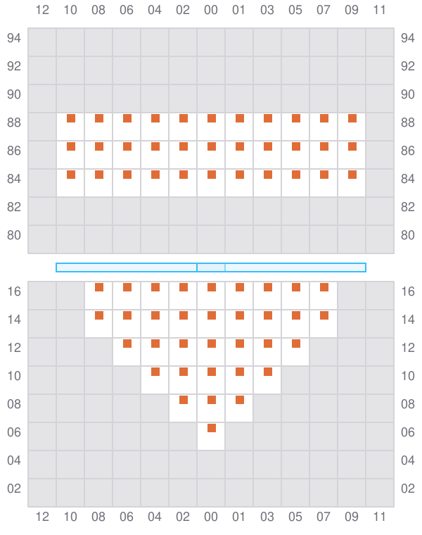Bay 003 view and slots of EF OLIVIA