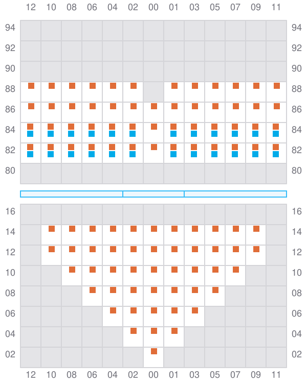Bay 007 view and slots of EF OLIVIA