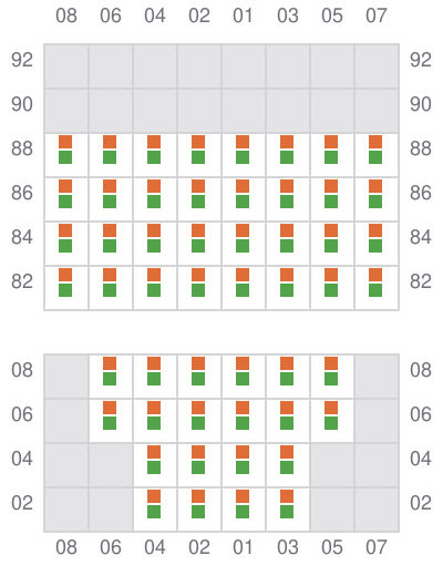 Bay 005 view and slots of DONGJIN FIDES