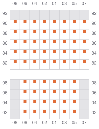 Bay 011 view and slots of DONGJIN FIDES